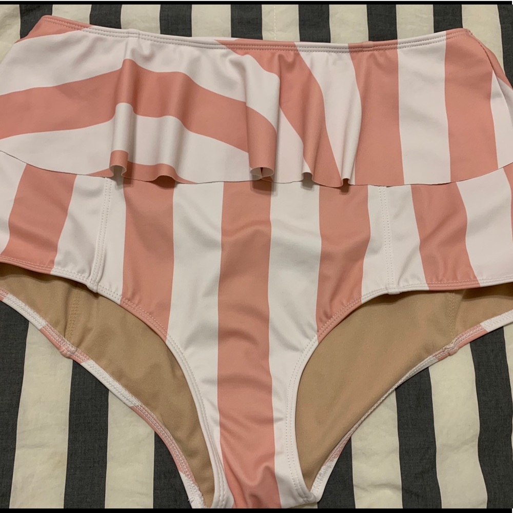 M sweet stripes peplum Kortni Jeane swim bottoms